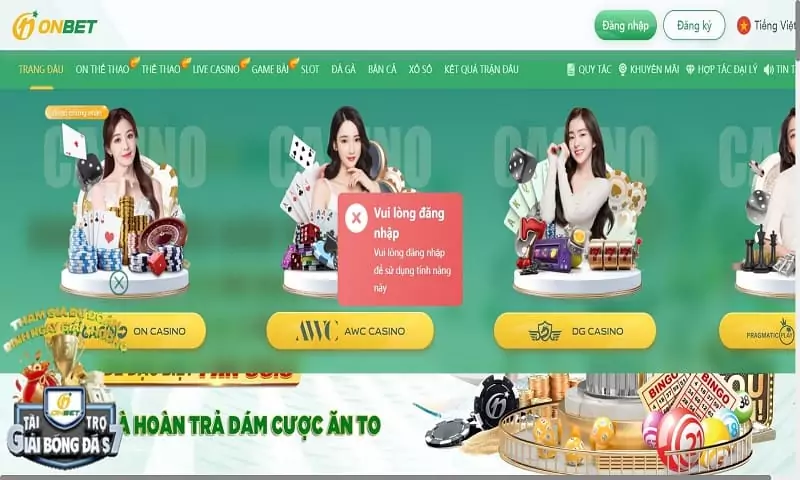 Lấy link vào onbet chính chủ